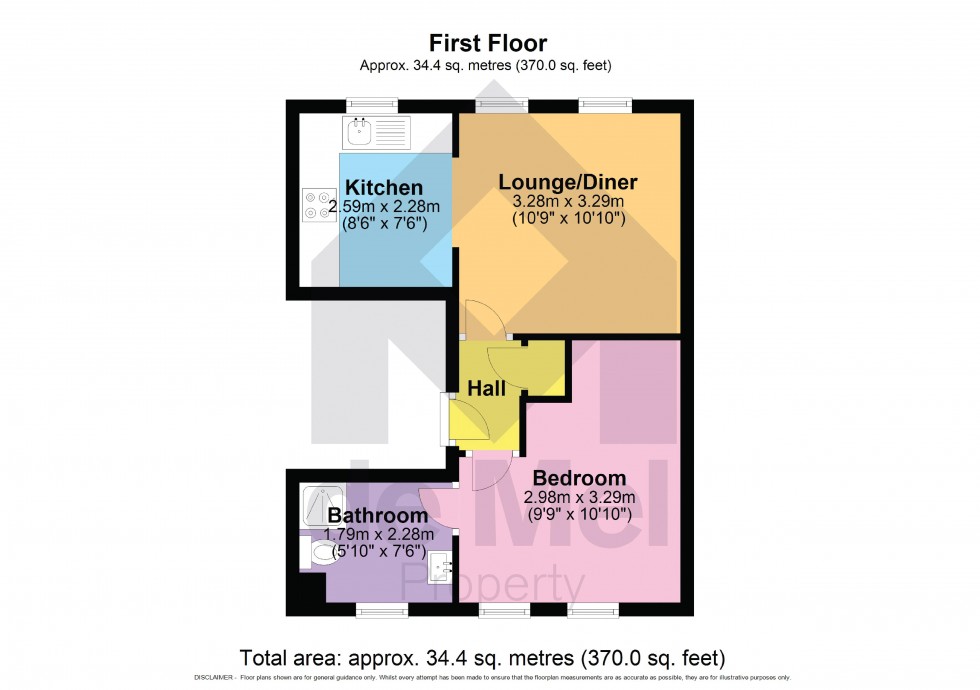 Floorplan for Barton Road, Tewkesbury, Gloucestershire, GL20