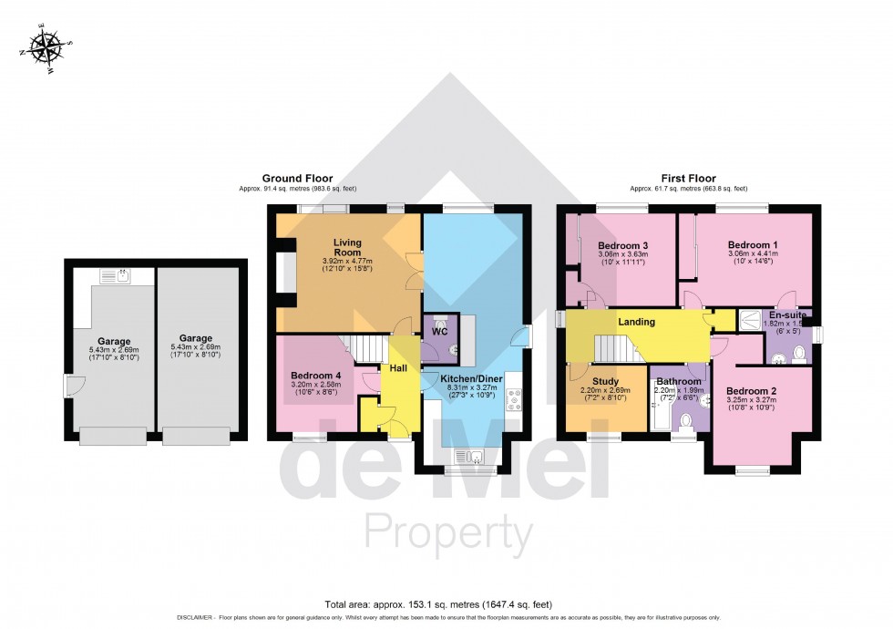 Floorplan for Huxley Way, Bishops Cleeve