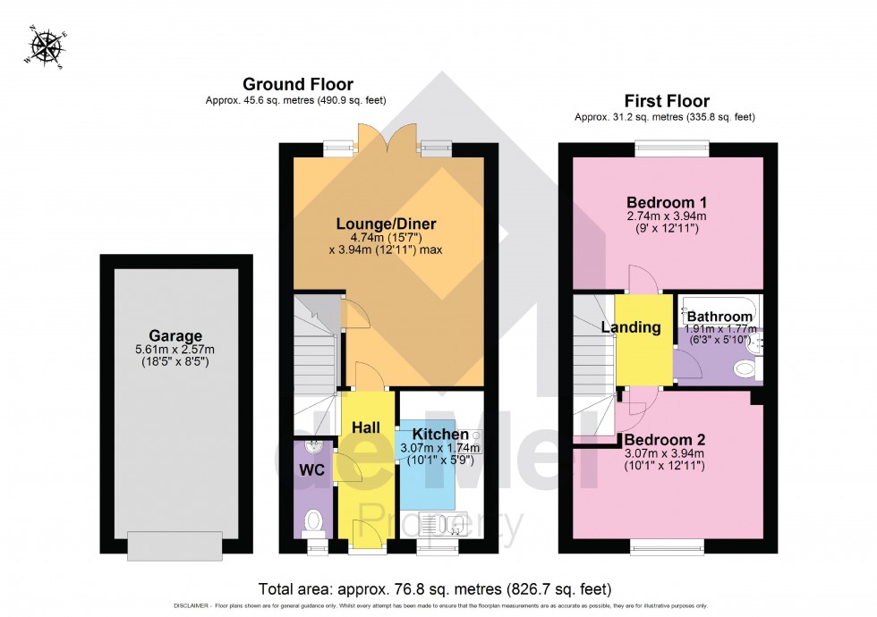 Floorplan for Knapps Crescent, Woodmancote