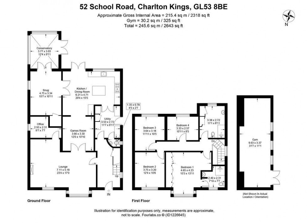 Floorplan for School Road, Charlton Kings, Cheltenham, GL53