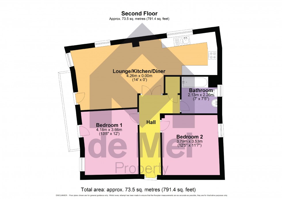 Floorplan for Fairford Road, Cheltenham