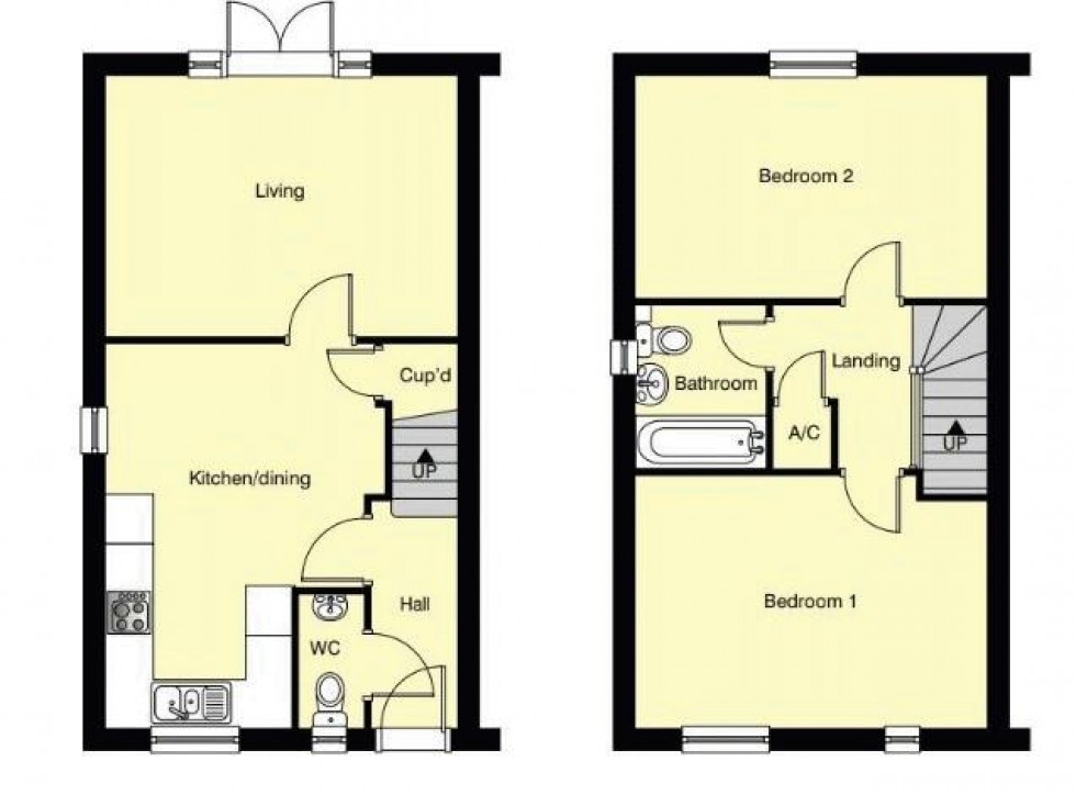 Floorplan for Sandlin Close, Toddington