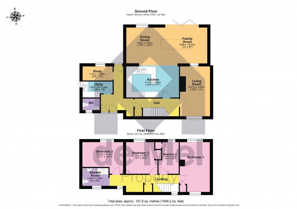 Floorplan for Woodmans Way, Bishops Cleeve, Gloucestershire, GL52