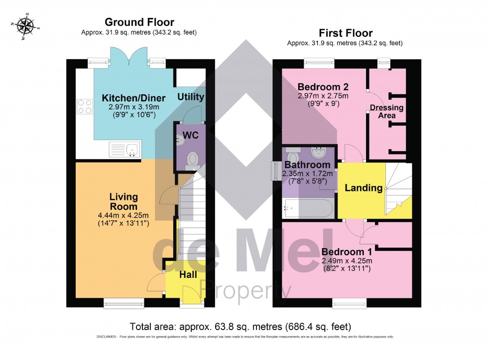 Floorplan for Sayer Court, Stoke Orchard