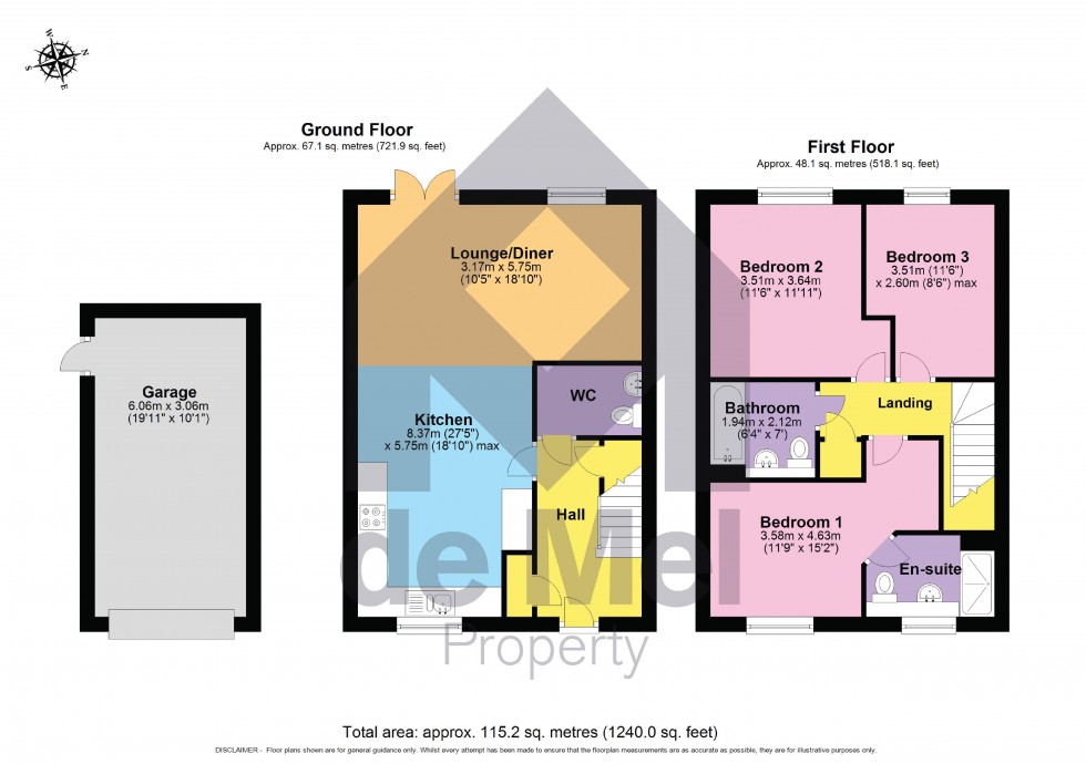 Floorplan for Sharing Grove, Bishops Cleeve, Cheltenham, Gloucestershire, GL52