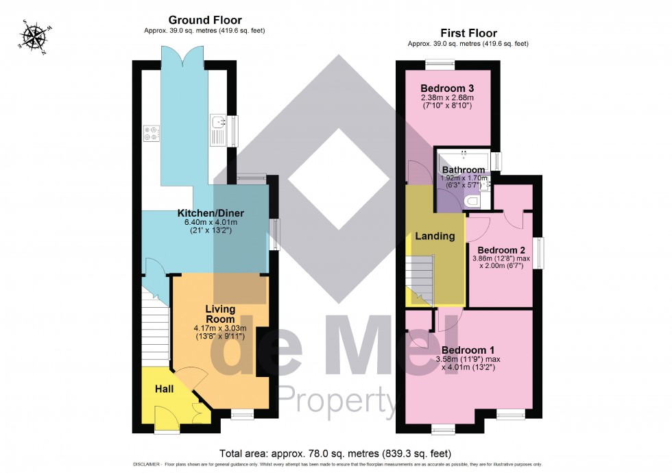 Floorplan for St. Annes Terrace, Cheltenham