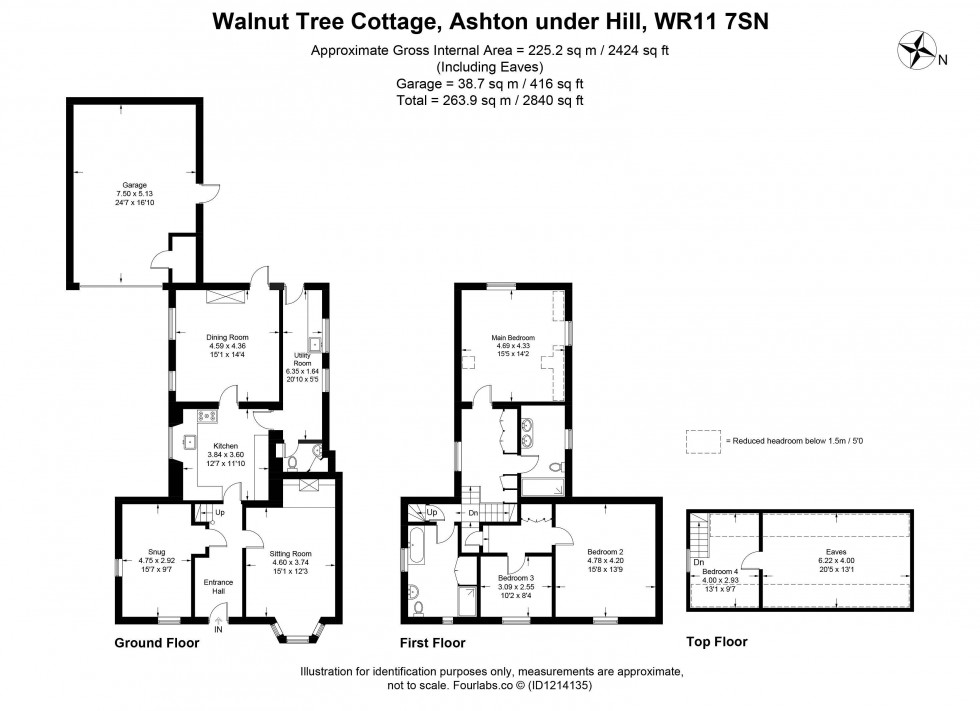 Floorplan for Elmley Road, Ashton-Under-Hill, WR11