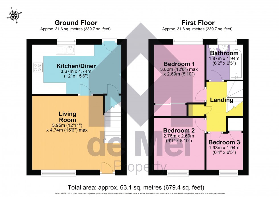 Floorplan for The Cornfields, Bishops Cleeve