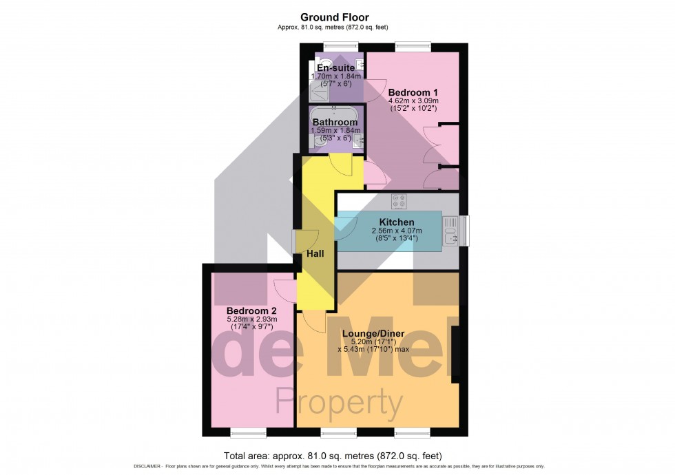 Floorplan for Oakhurst Court, Parabola Road OLD LISTING