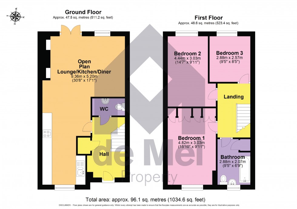 Floorplan for Pember Close, Bishops Cleeve