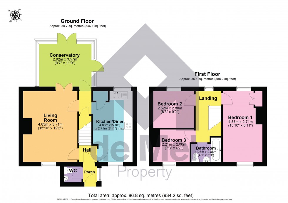 Floorplan for Llanthony Cottages, Tredington
