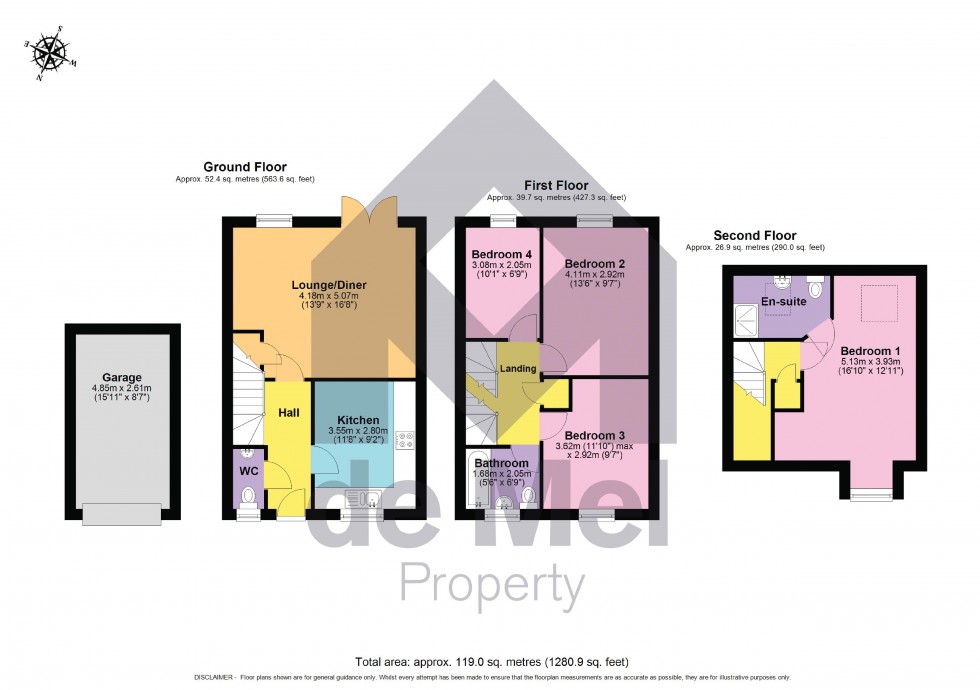 Floorplan for Ruby Avenue, Bishops Cleeve