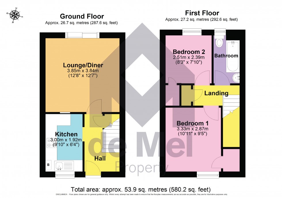 Floorplan for Meadow Lea, Bishops Cleeve