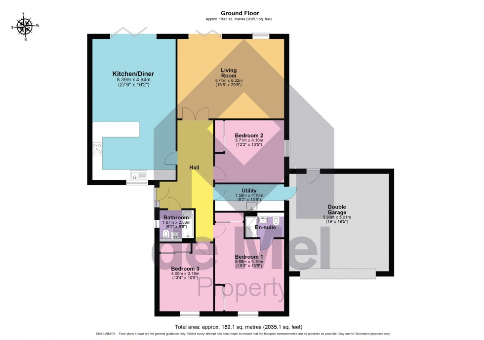 Floorplan for Meadow Place, Down Hatherley Lane