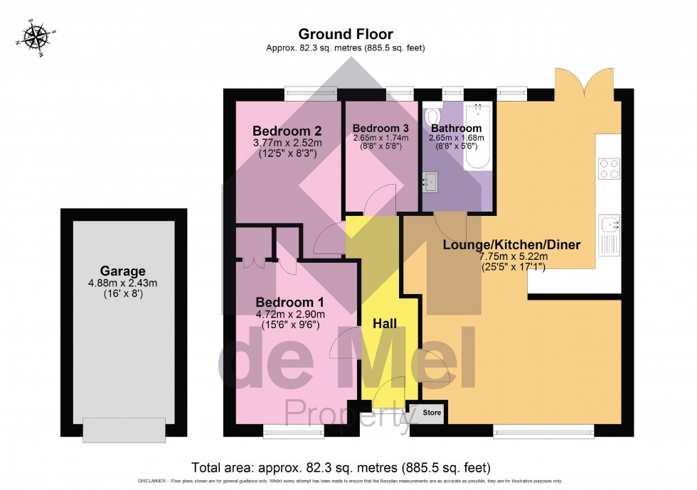Floorplan for Oldacre Drive, Bishops Cleeve