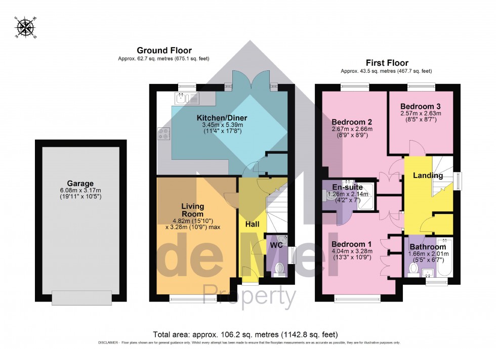 Floorplan for Cowslip Close, Cheltenham