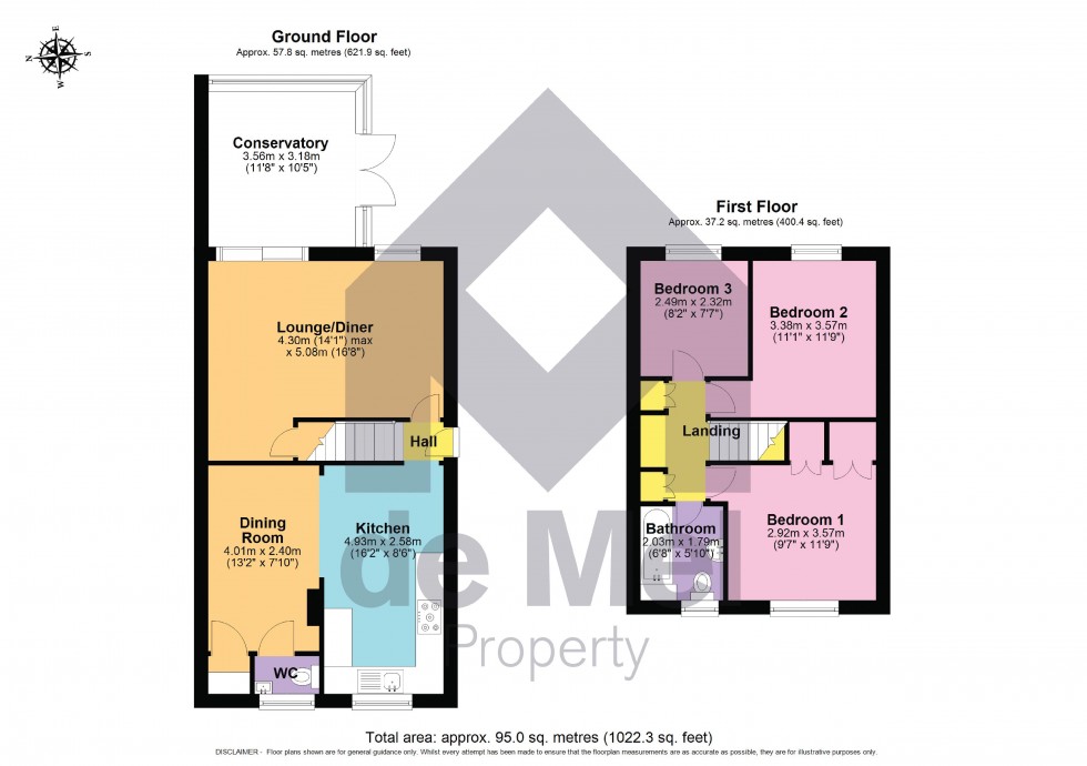 Floorplan for The Cornfields, Bishops Cleeve