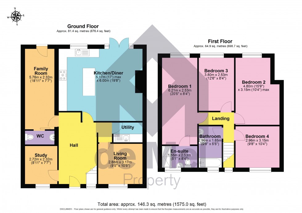 Floorplan for Hertford Road, Bishops Cleeve, Cheltenham, GL52