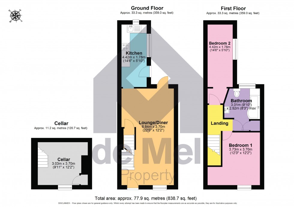 Floorplan for Upper Park Street, Cheltenham, GL52