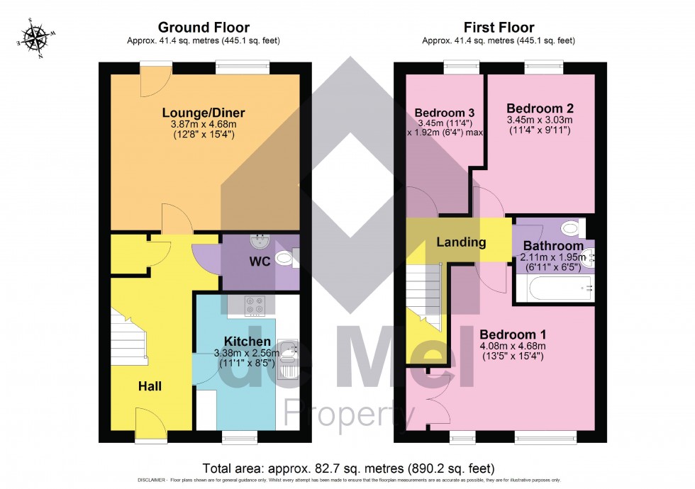 Floorplan for Fotescue Road, Bishops Cleeve