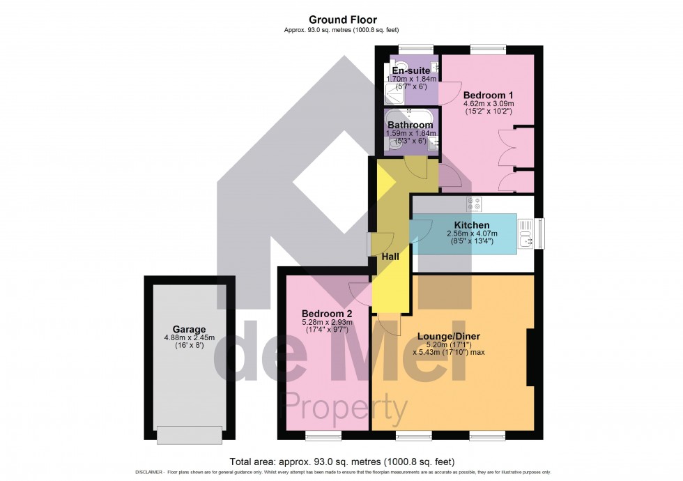 Floorplan for Oak Hurst Court, Parabola Road, Cheltenham, GL50