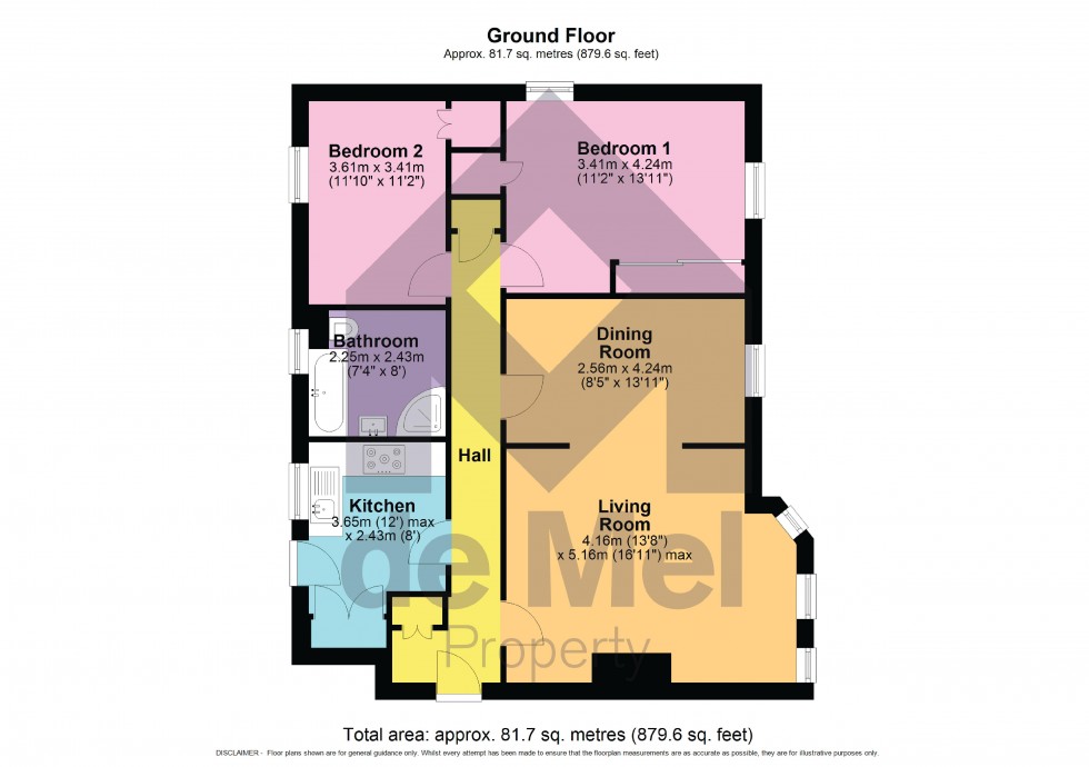Floorplan for Cambray Court, Cheltenham, Gloucestershire, GL50