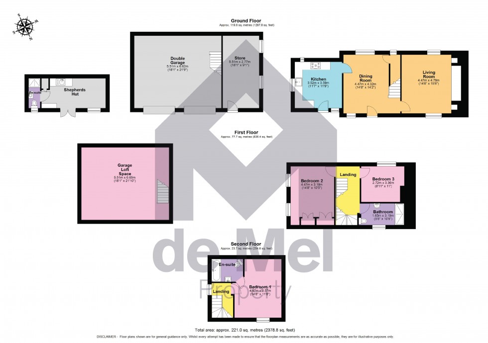 Floorplan for Staites House, Teddington, Gloucestershire, GL20