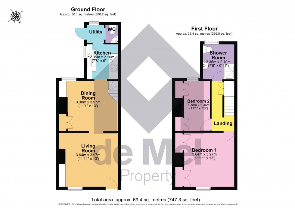 Floorplan for Marsh Lane, Cheltenham, Gloucestershire, GL51