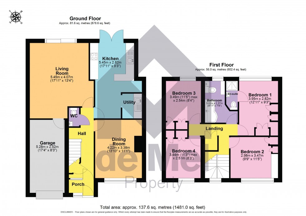 Floorplan for 4 Grayston Close, Tewksbury