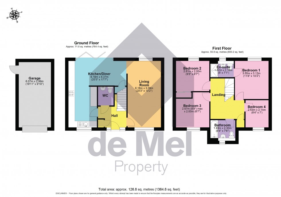Floorplan for Pastures Avenue, Bishops Cleeve, Cheltenham, GL52