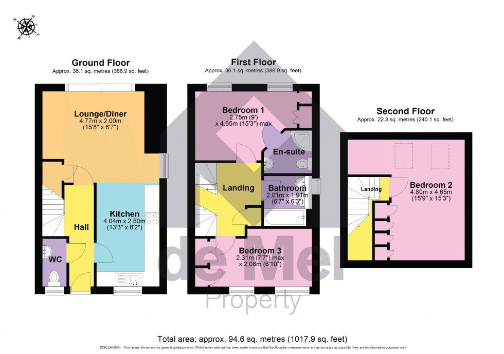 Floorplan for Hill View Close, Bishops Cleeve, Cheltenham, GL52