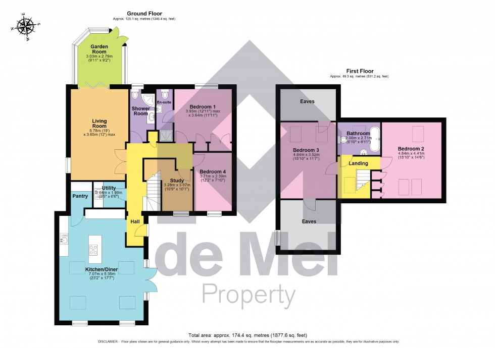 Floorplan for Ash Lane, Down Hatherley, Gloucestershire, GL2
