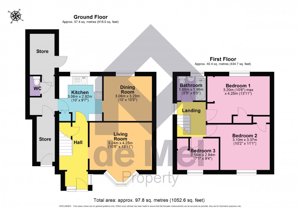 Floorplan for Lee Close, Cheltenham, GL51