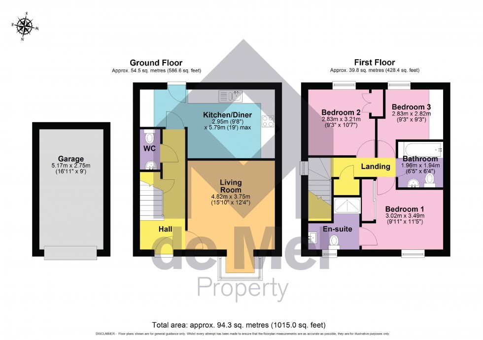 Floorplan for Feddon Close, Stoke Orchard, Cheltenham, GL52