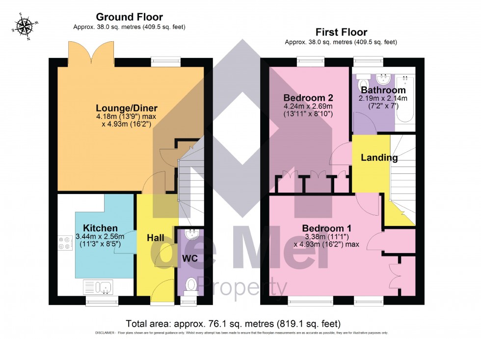 Floorplan for Sharing Grove, Bishops Cleeve, Cheltenham, Gloucestershire, GL52