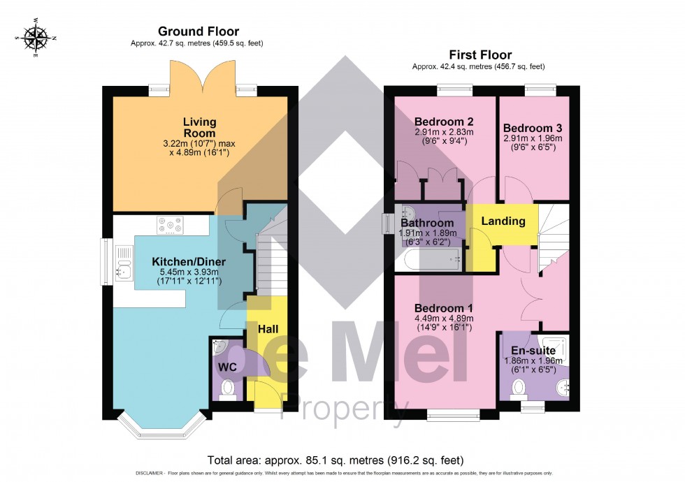 Floorplan for Sandlin Close, Toddington