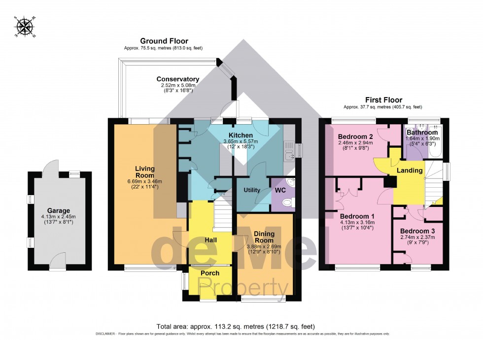 Floorplan for Two Hedges Road, Bishops Cleeve, Cheltenham, GL52