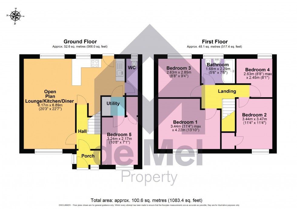 Floorplan for Oak Gardens, Bredon