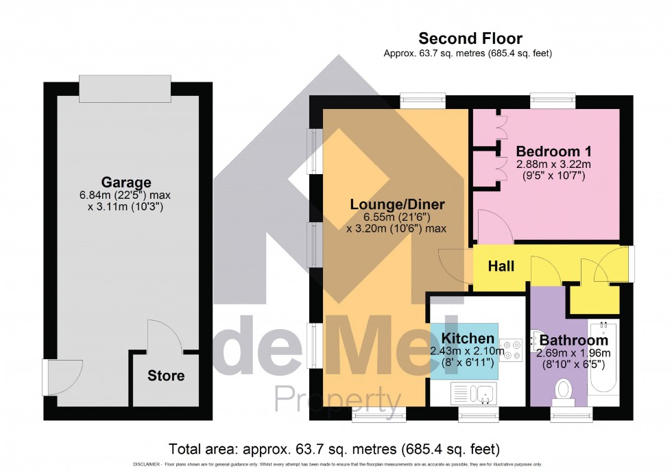 Floorplan for Lloyd Close, Cheltenham, Gloucestershire, GL51