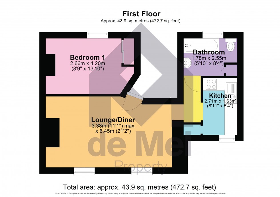 Floorplan for Montpellier Villas, Cheltenham