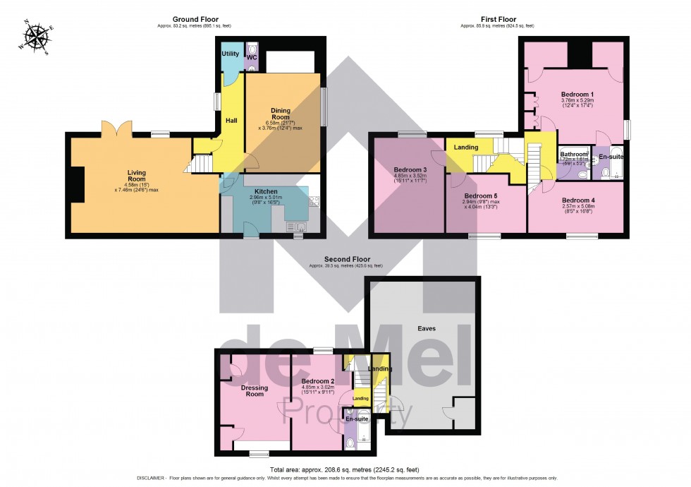 Floorplan for Gander Lane, Teddington
