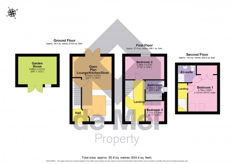 Floorplan for Sapphire Road, Bishops Cleeve