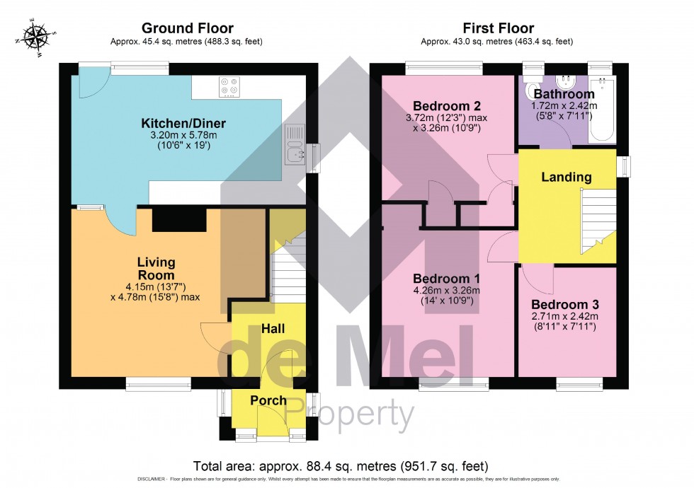 Floorplan for Salamanca Road, Cheltenham, Gloucestershire, GL52