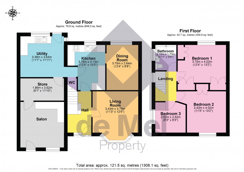 Floorplan for Woodmans Way, Bishops Cleeve, Cheltenham, Gloucestershire, GL52