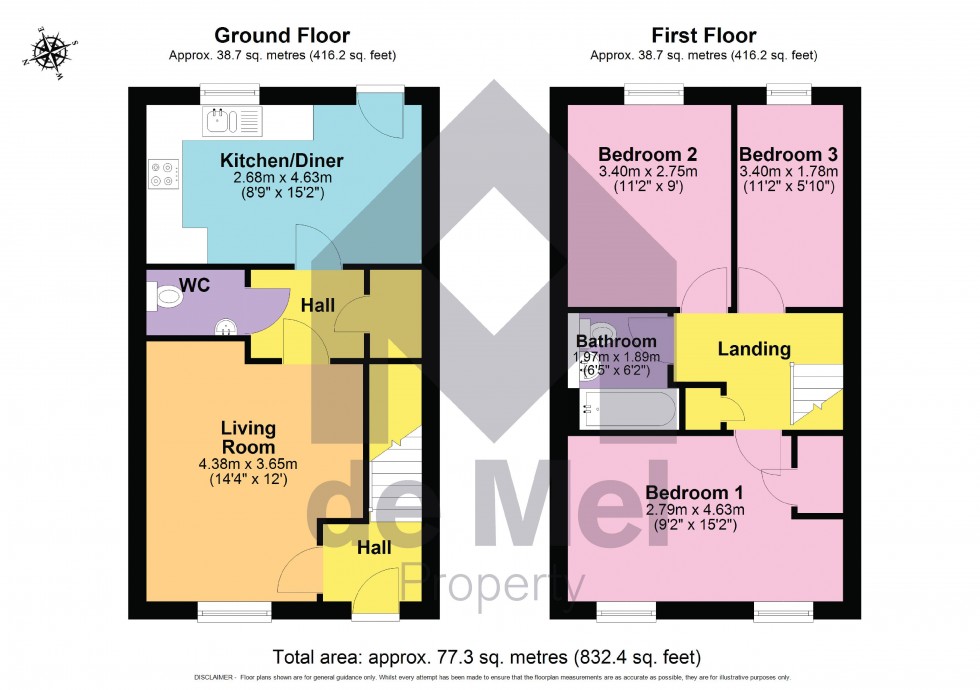 Floorplan for Geston Place, Twyning, Tewkesbury, GL20