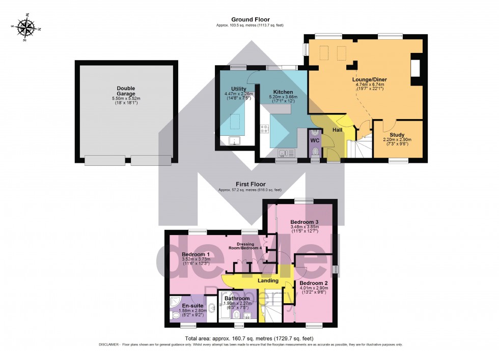 Floorplan for Huxley Way, Bishops Cleeve, Cheltenham, Gloucestershire, GL52