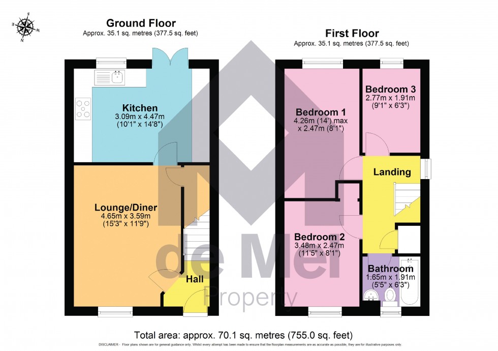 Floorplan for Longtown Road, Walton Cardiff, Tewkesbury, Gloucestershire, GL20