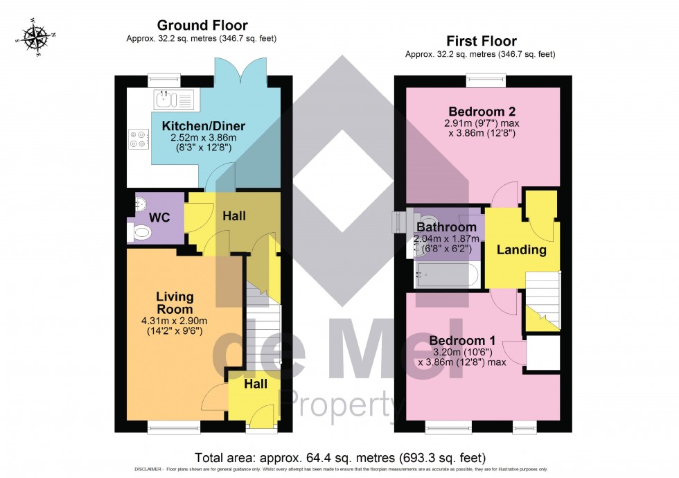 Floorplan for Ruby Avenue, Bishops Cleeve