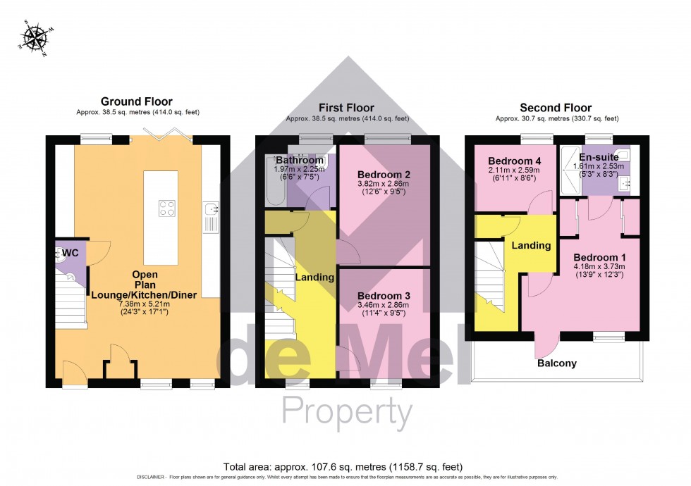 Floorplan for Fairview Road, Cheltenham, Gloucestershire, GL52
