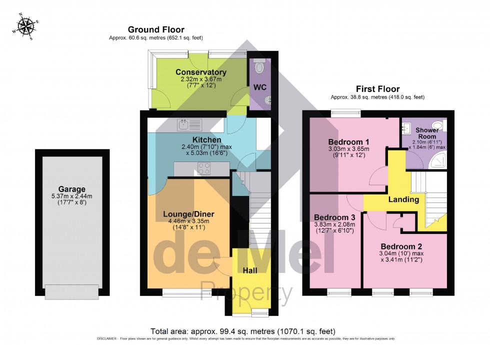 Floorplan for Fountain Gardens, Evesham